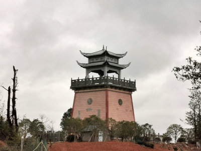 杭州萧山区义桥景观石亭，景观台工程